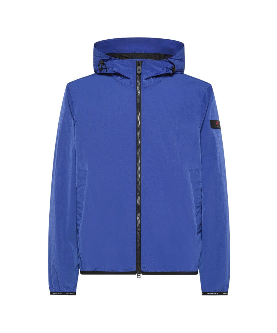 Peuterey Crinkle-Effect Windproof Jacket With Adjustable Hood