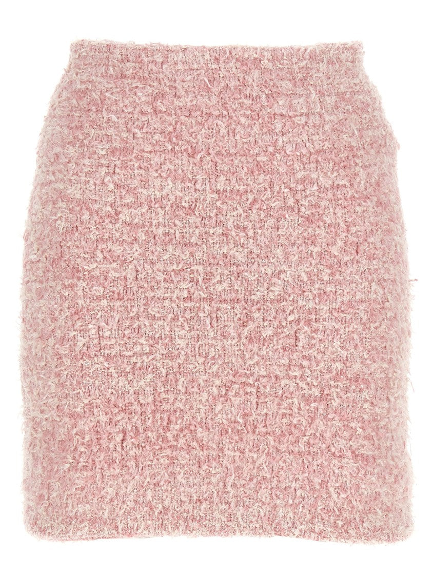 Balenciaga Textured Cotton-Blend Tweed Skirt