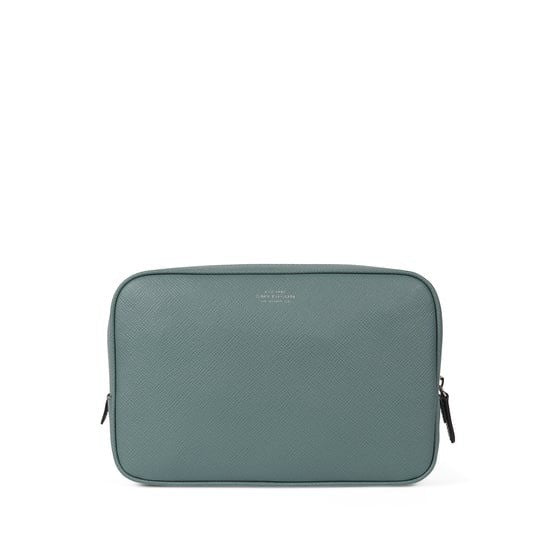 Smythson Cross-Grain Calf Leather Organizer Pouch