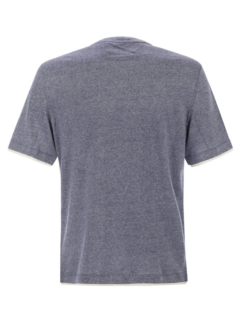 Brunello Cucinelli Crew-Neck T-Shirt In Linen