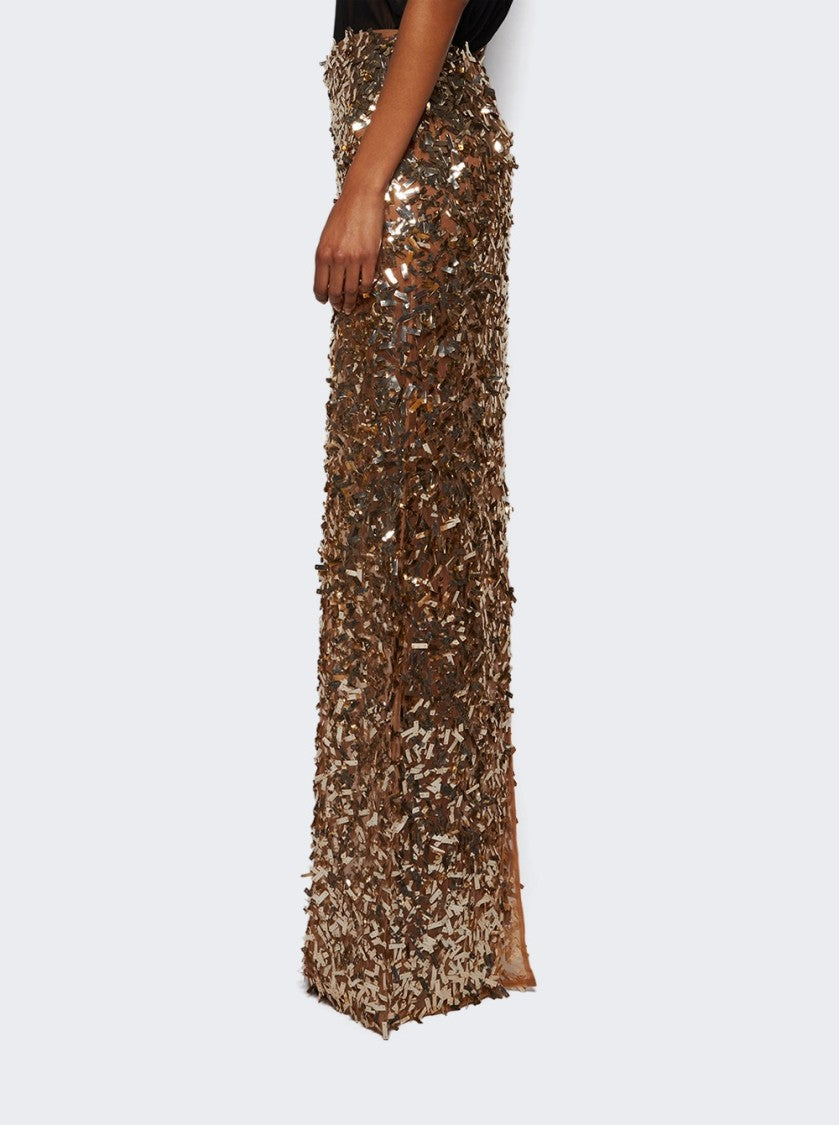 The New Arrivals By Ilkyaz Ozel Sirena Skirt Alchemy - Gold