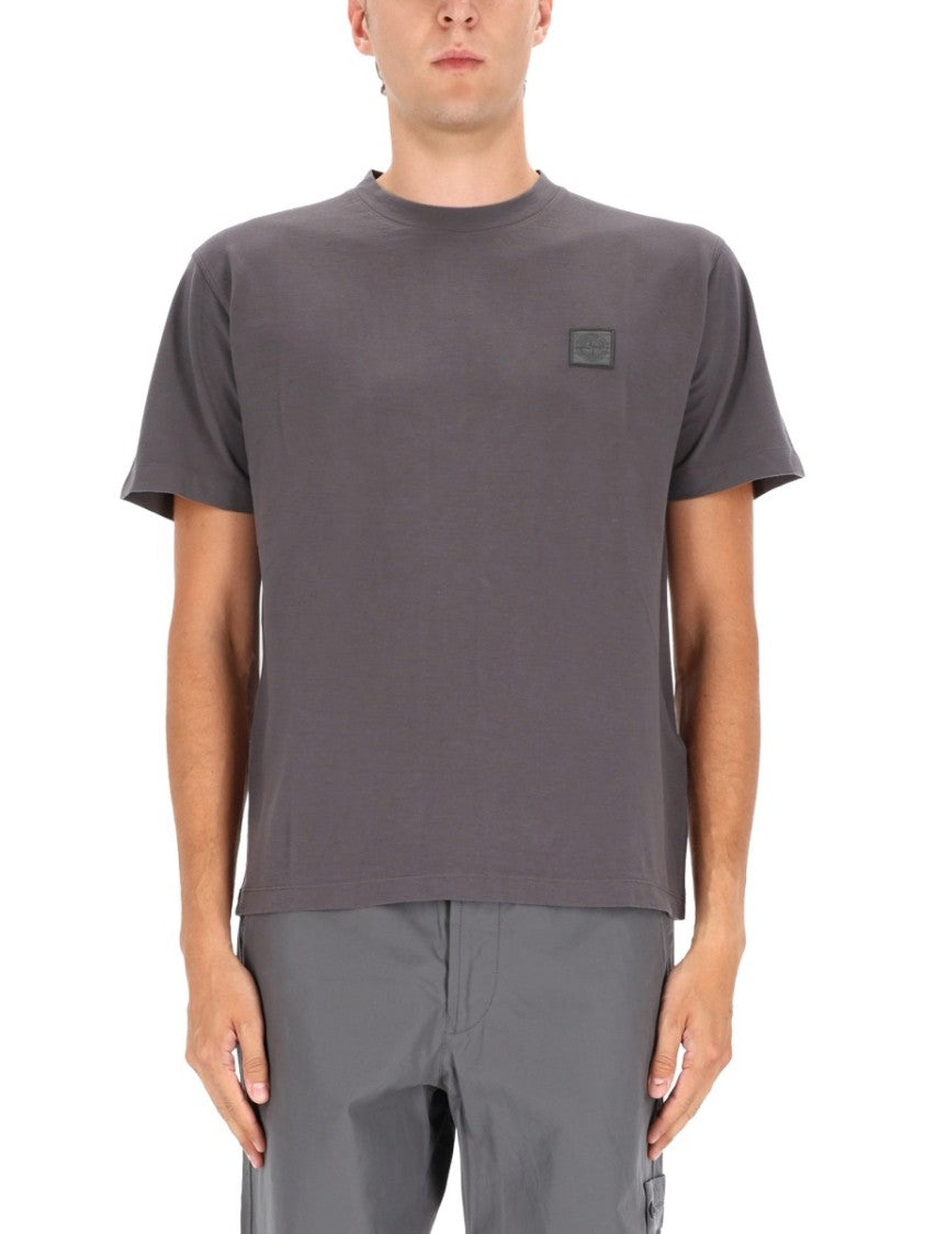 Stone Island Relaxed Fit Grey Crew Neck T-Shirt