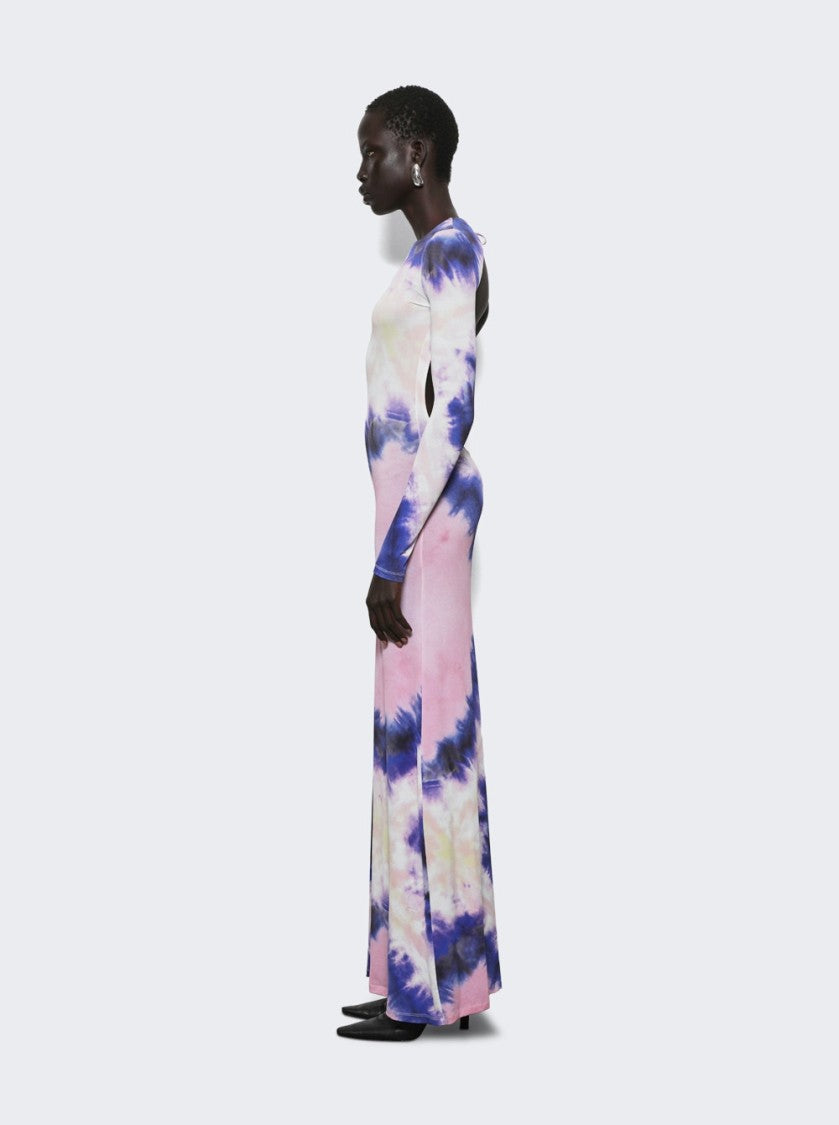 Rabanne Tie Dye Long Dress Tie Dye Pink