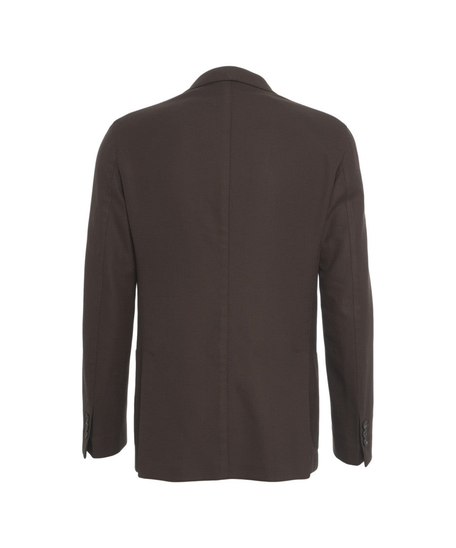 The Gigi Double-Breasted Blazer With Classic Lapels And Applied Pockets