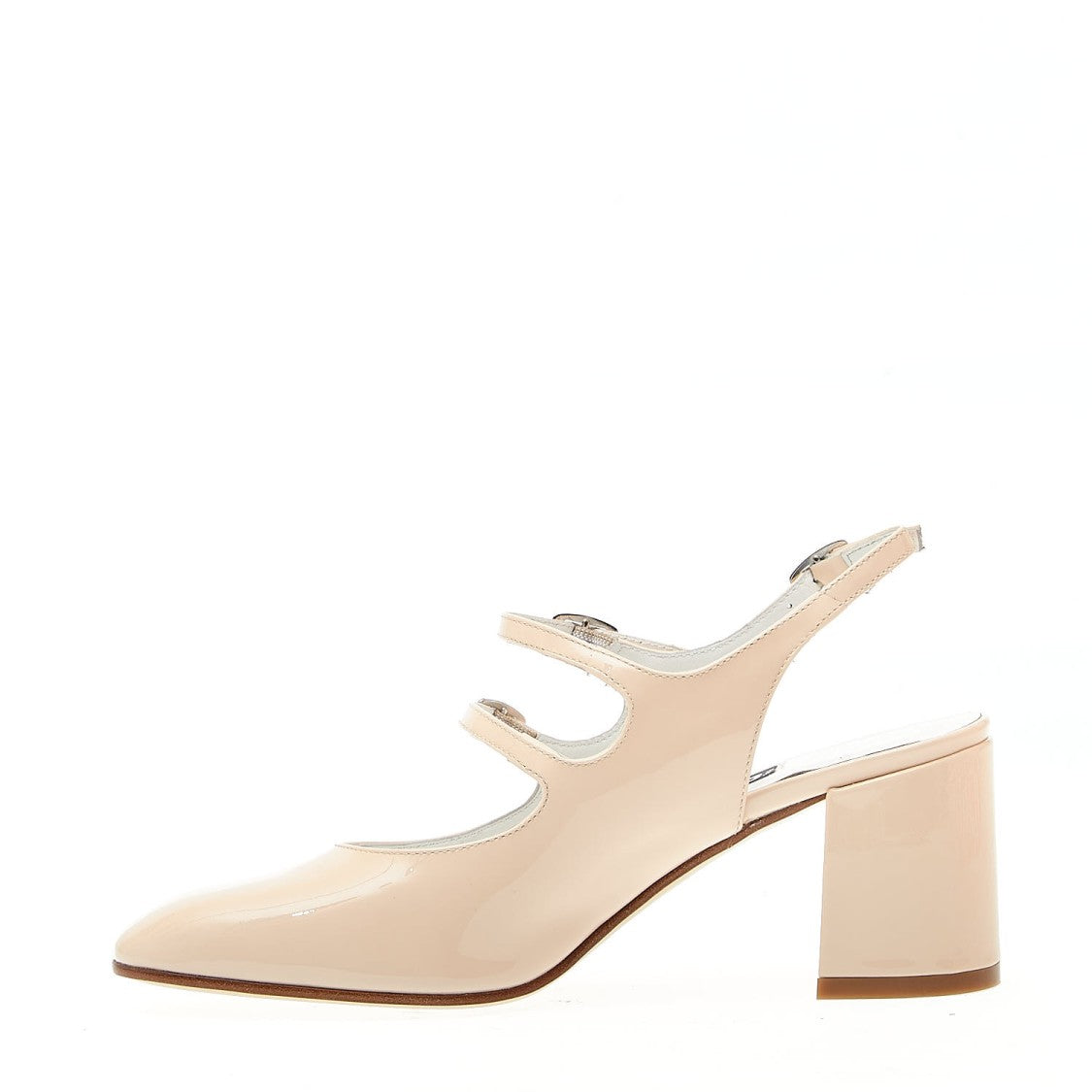 Carel Paris Slingback Tacco Mm Vernice Beige