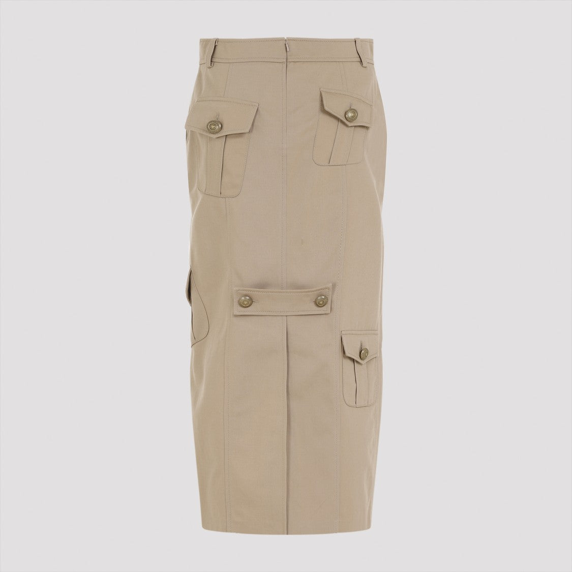 Moschino Utility-Inspired Midi Skirt With Multiple Pockets And Tailored Fit