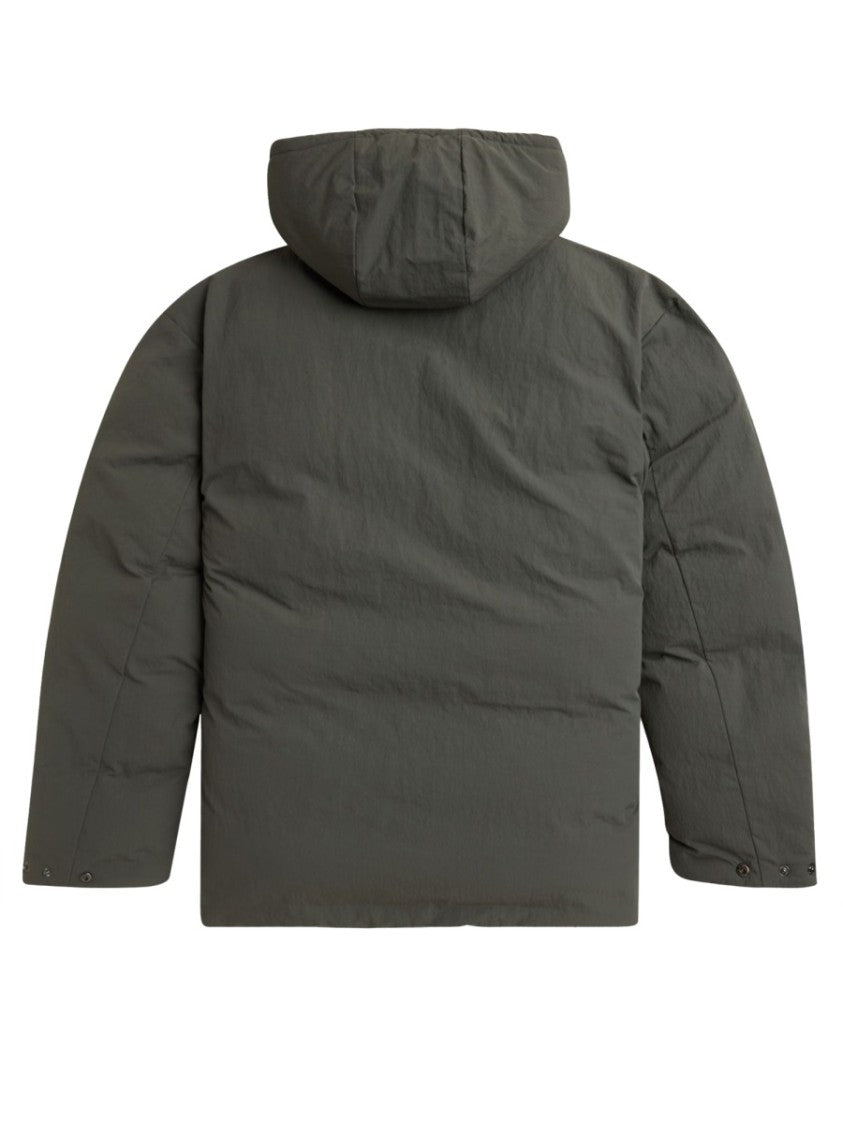 Fred Perry Hooded Padded Jacket With Textured Finish