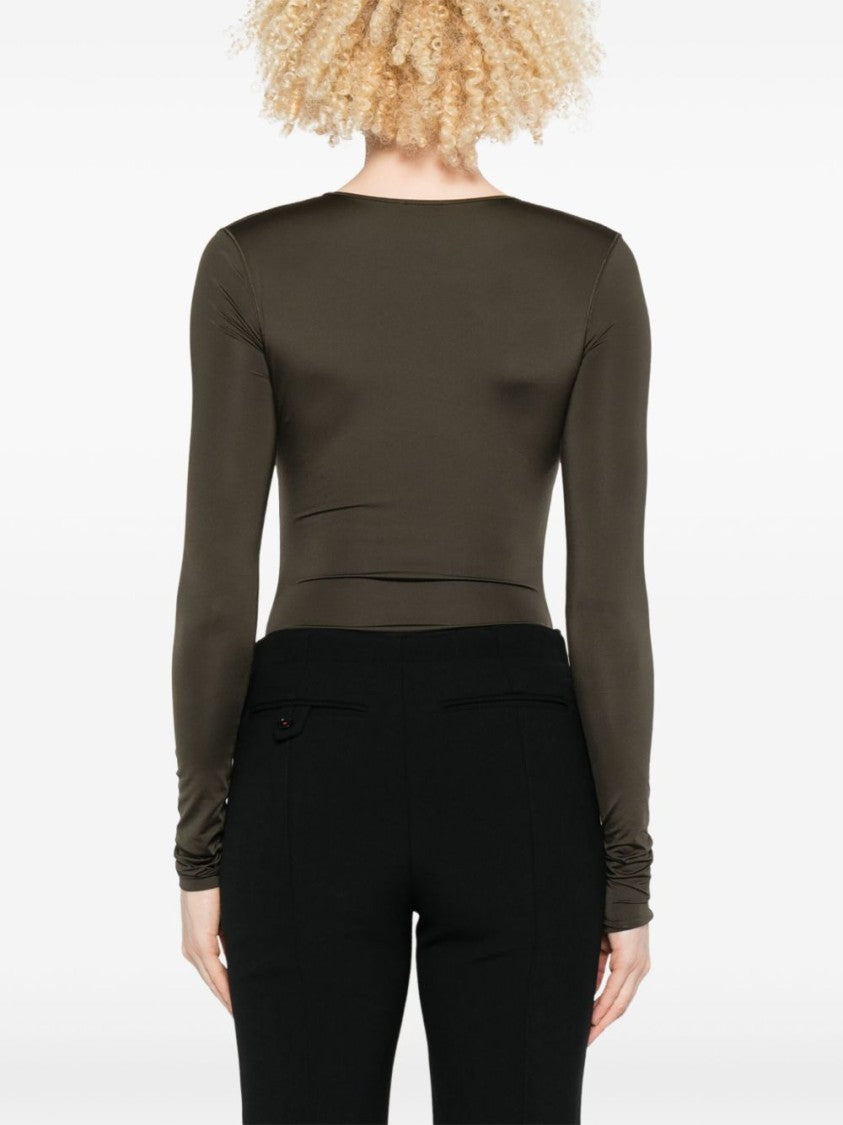 Diesel Fitted Green Long-Sleeve Top