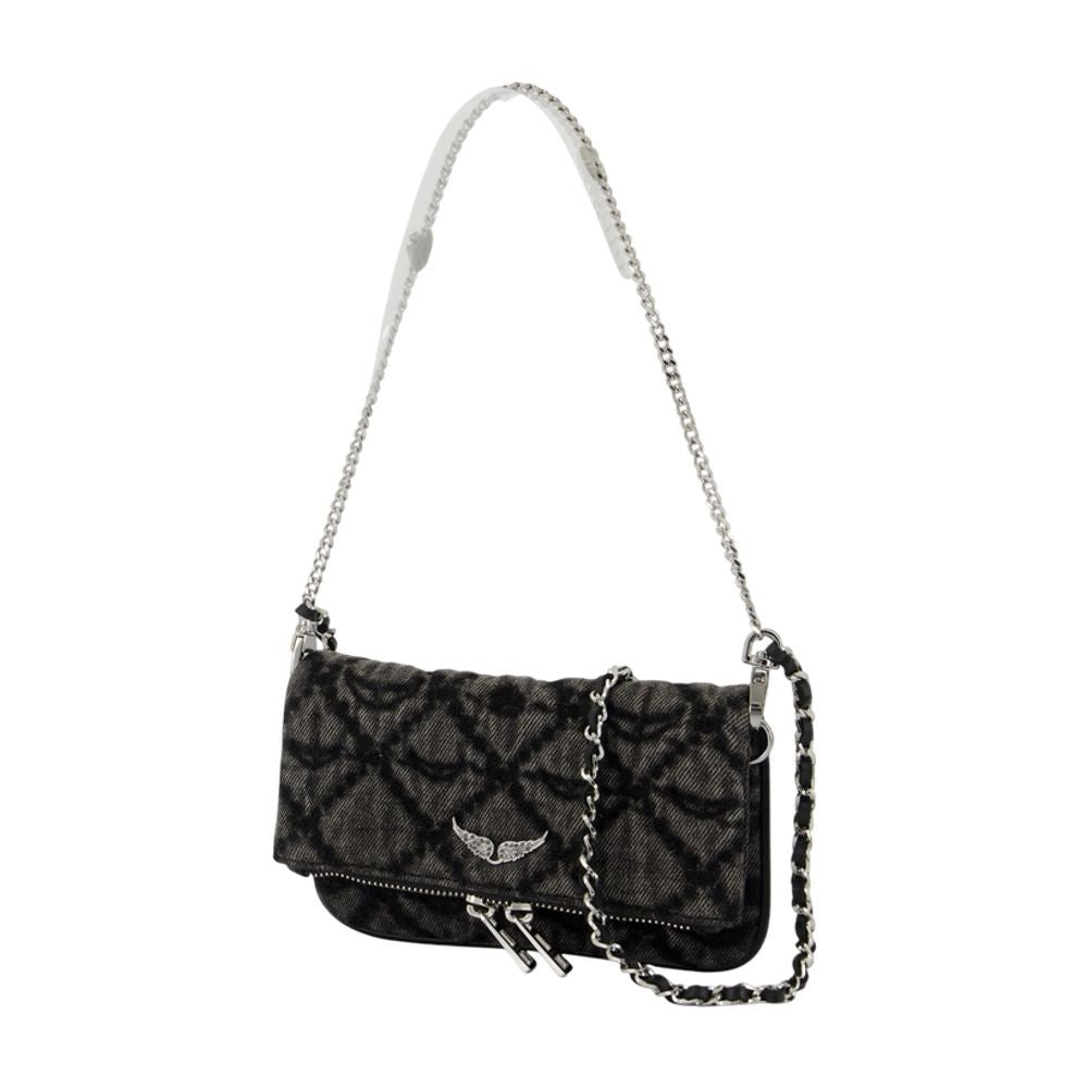 Zadig & Voltaire Rock Nano Wallet On Chain - Cotton - Grey