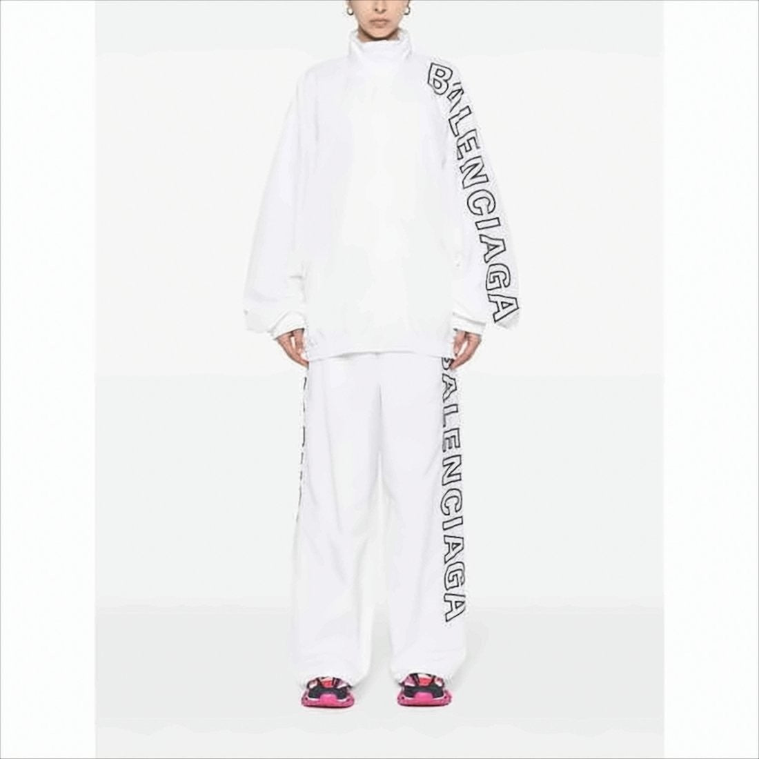 Balenciaga Lightweight White Jacket With High Collar
