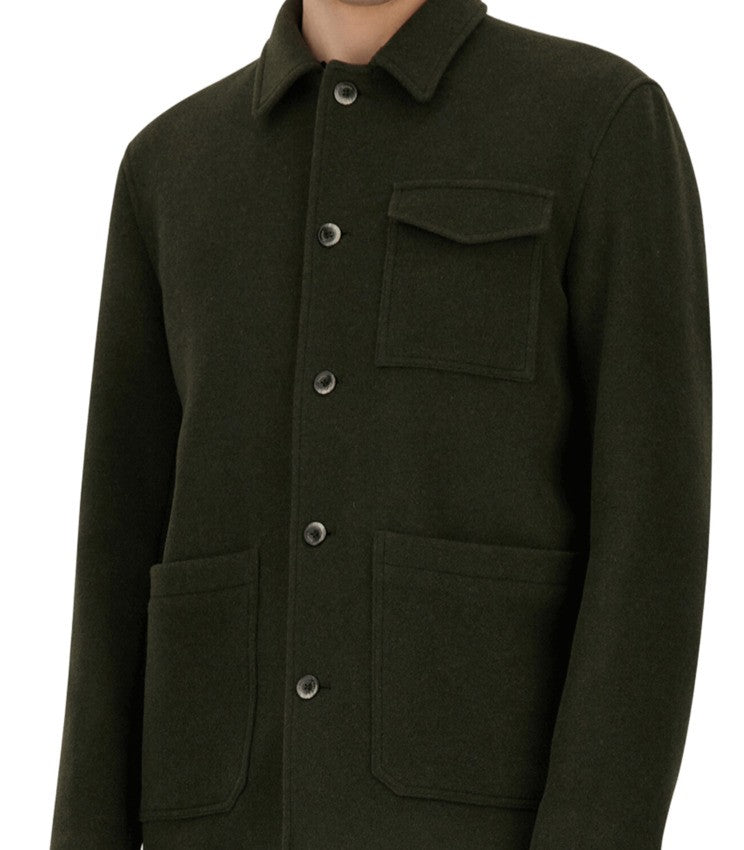 Herno Twill Effect Wool Blend Casual Jacket
