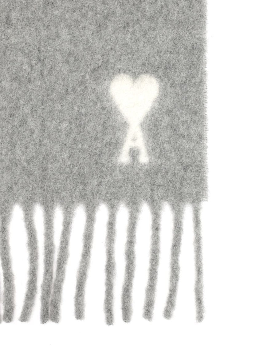 Ami Rectangular Scarf In Soft Alpaca Blend