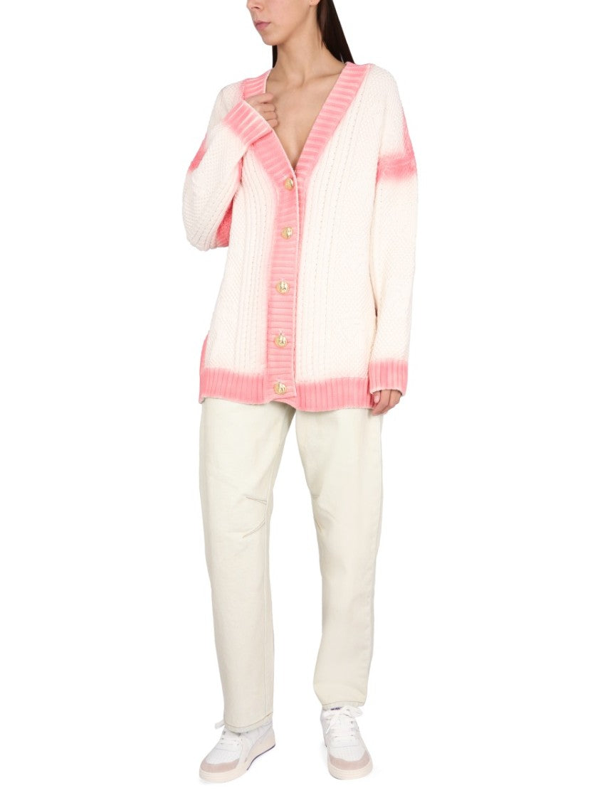 Palm Angels Patent Leather Effect Palm Cardigan