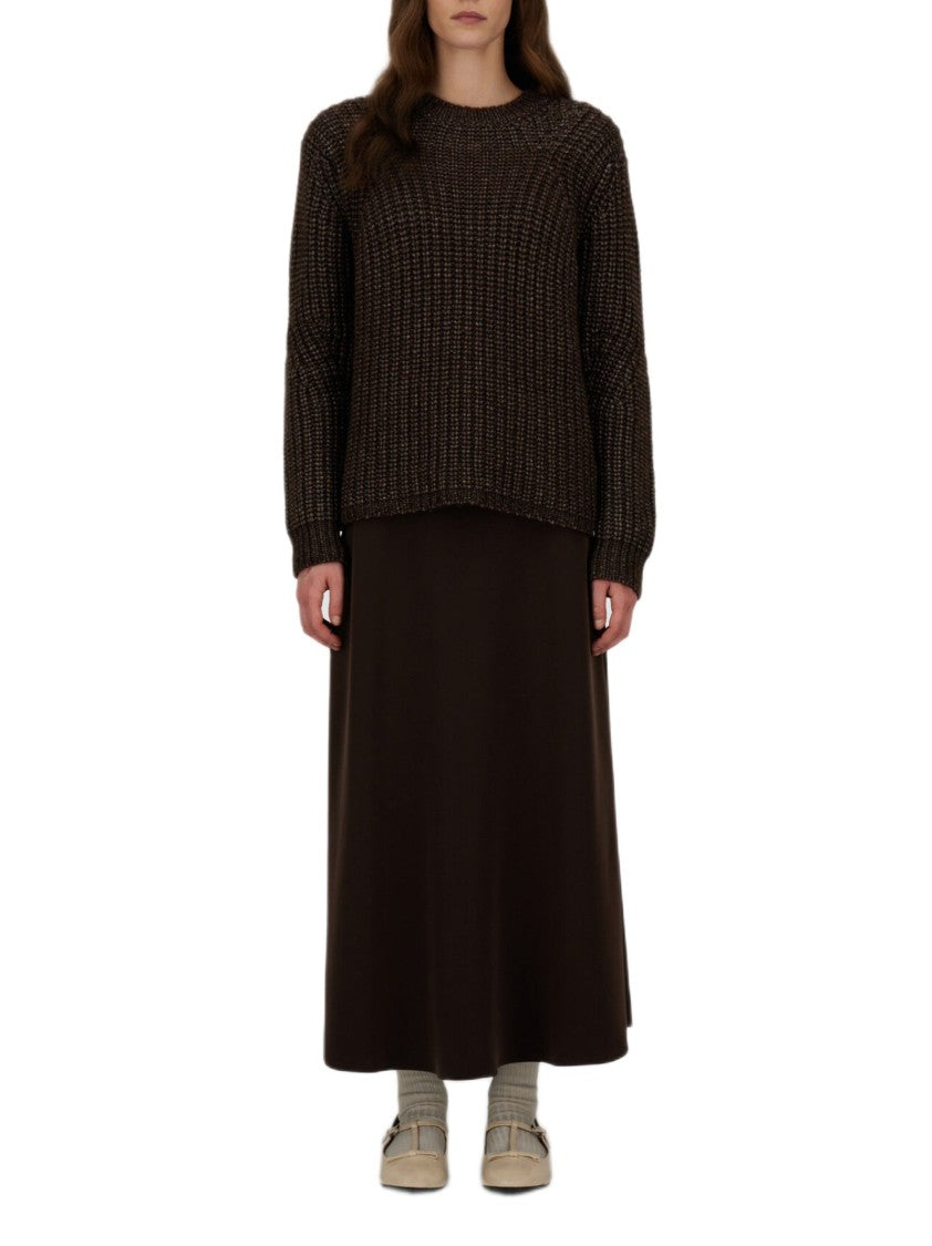 Herno Slightly Flared Midi Skirt With Adjustable Waistband