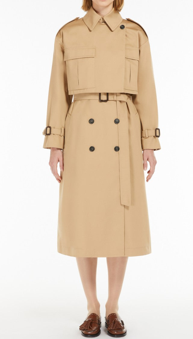 Max Mara Classic Double-Breasted Trench Coat With Structured Details