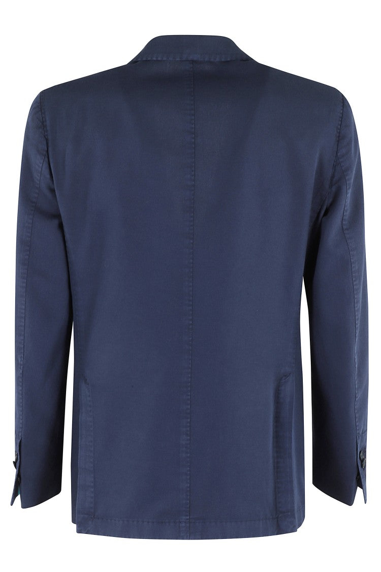 Santaniello Tailored Ice Gabardina Jacket With Notch Lapel