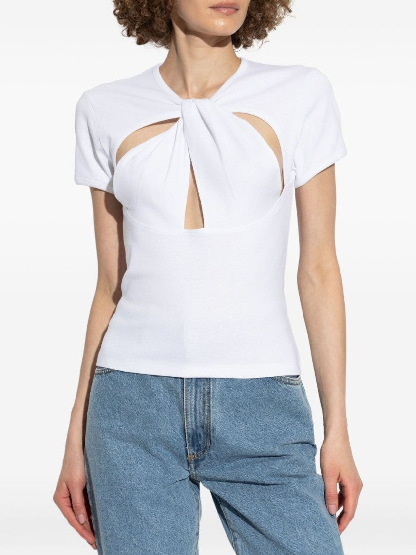 Coperni Cut-Out Design Black T-Shirt With Modern Silhouette