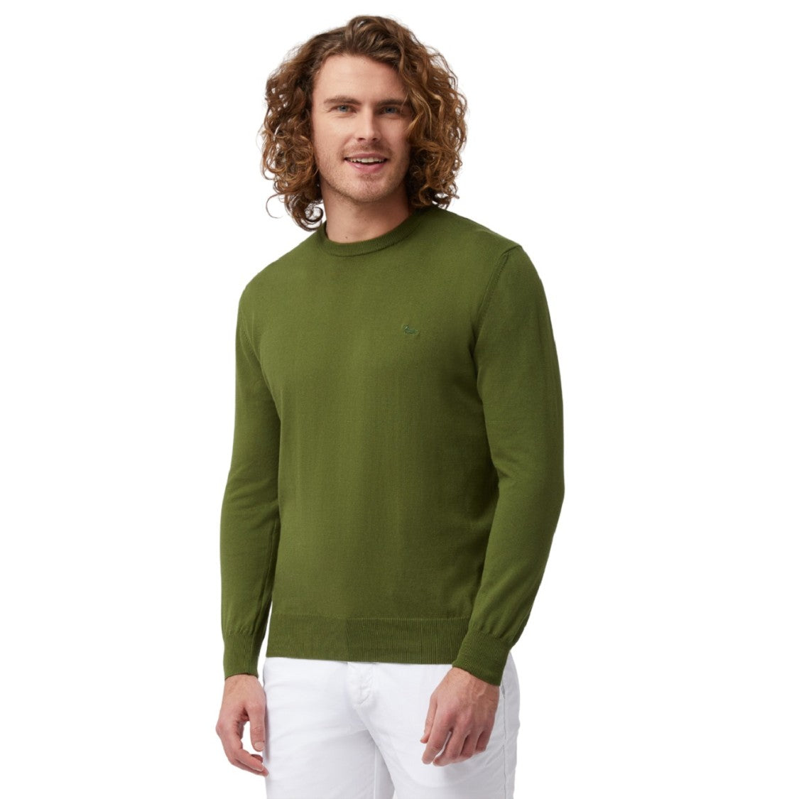 Harmont & Blaine Crewneck Pullover With Iconic Dachshund Emblem