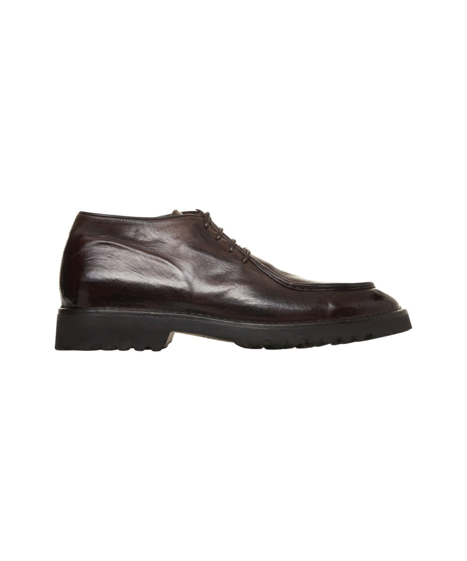 Green George Leather Lace-Up Shoes