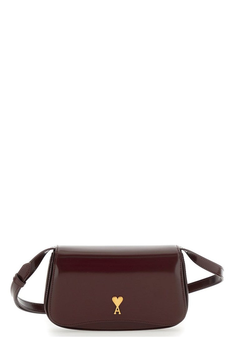 Ami Compact Leather Shoulder Bag With Structured Design