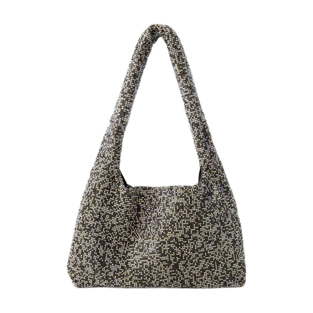 Kara Crystal Mesh Armpit Bag - Polyster - Black Pixel