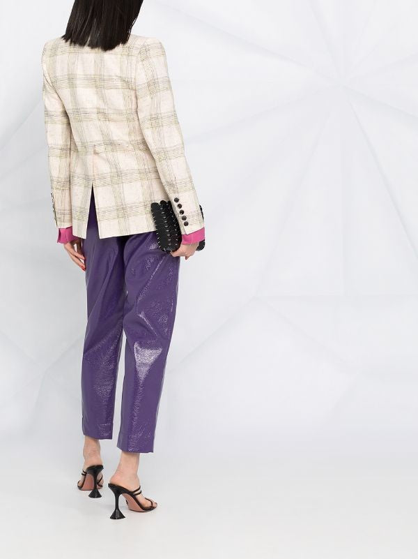 Isabel Marant Lenora Check-Print Double-Breasted Jacket