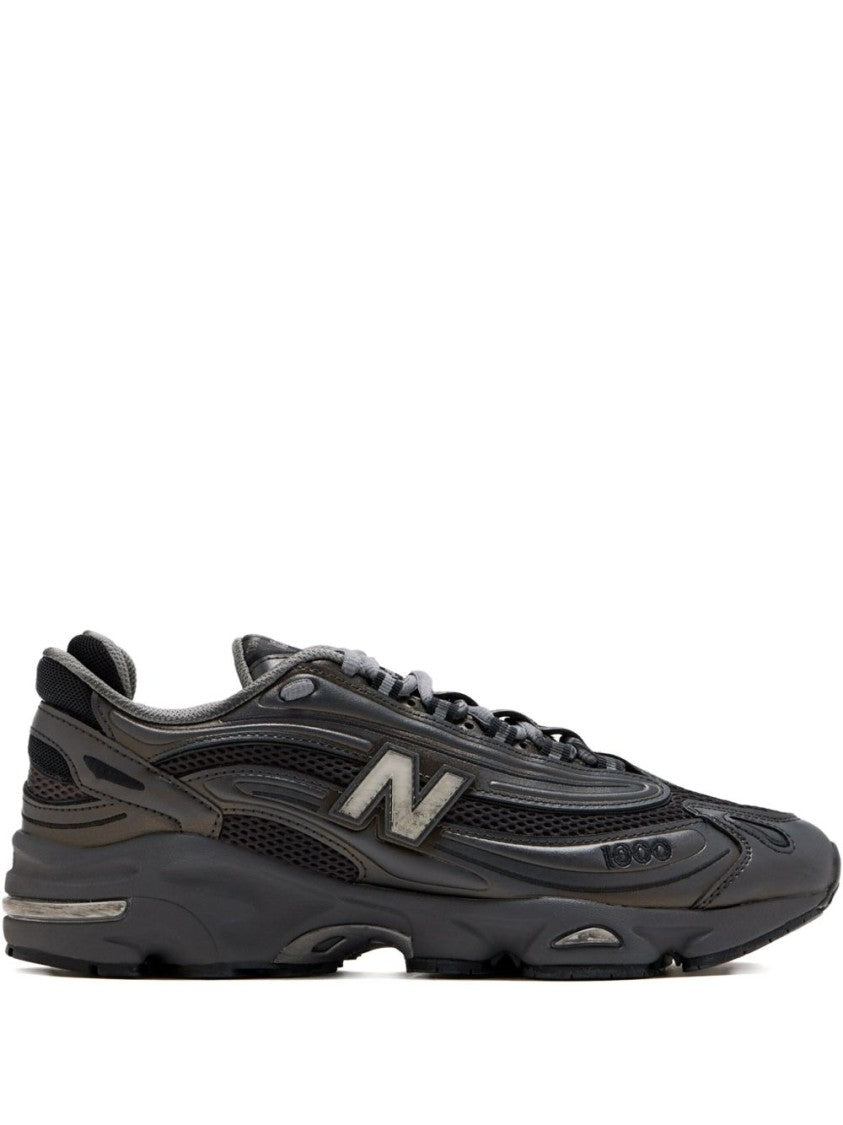 New Balance Dark Grey Mesh Sneakers With Sculpted Midsole