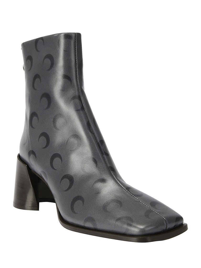 Marine Serre Moon Airbrushed Leather Ms Block Ankle Boots