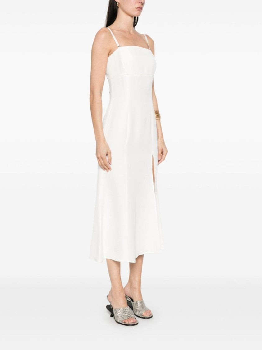 Twin-Set Midi-Length Dress With Straight Neckline