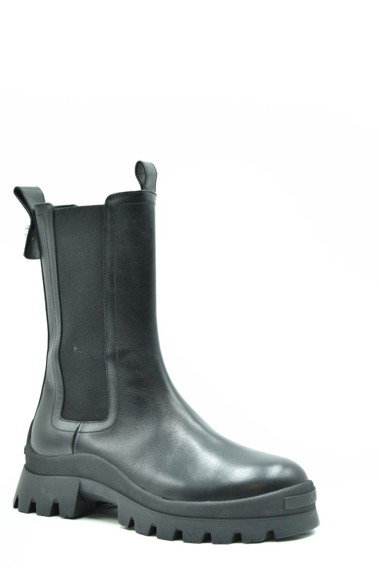 Dsquared2 Black Leather Ankle Boots