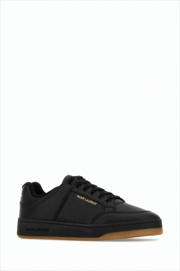 Saint Laurent Low-Top Sneakers With Textured Calf Leather Upper