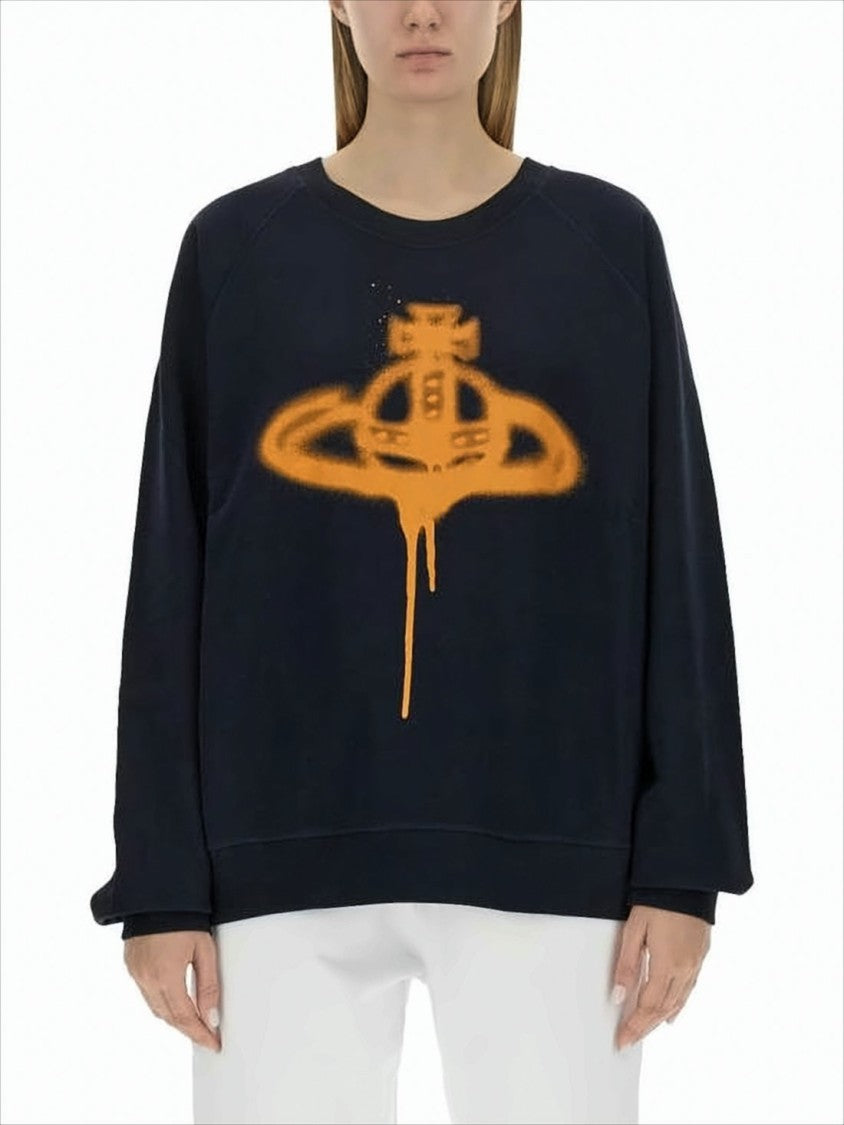 Vivienne Westwood Relaxed Fit Black Long-Sleeve Shirt With Graphic Emblem