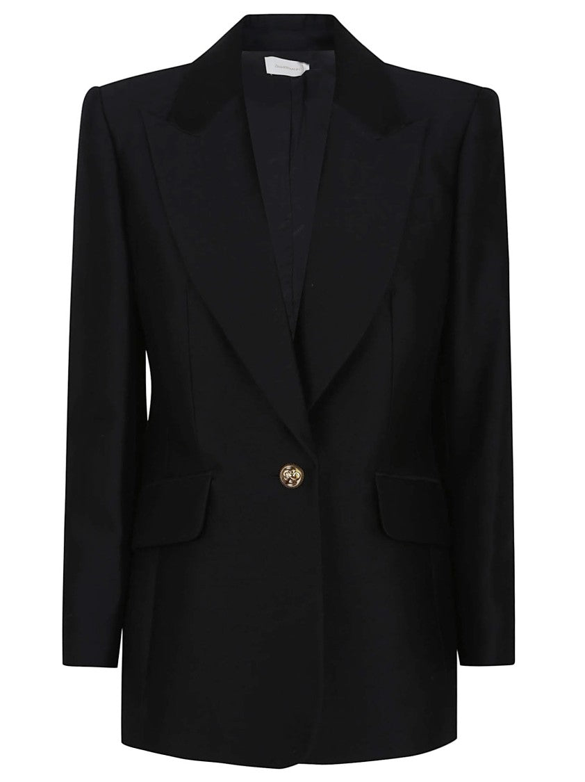 Zimmermann Tailored Black Wool Blend Jacket
