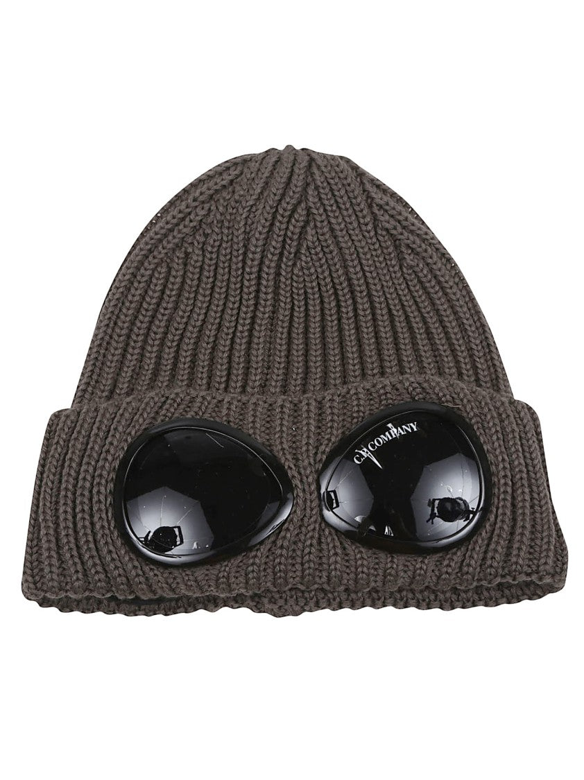 C.P. Company Ribbed Knit Hat With Iconic Goggle Lenses