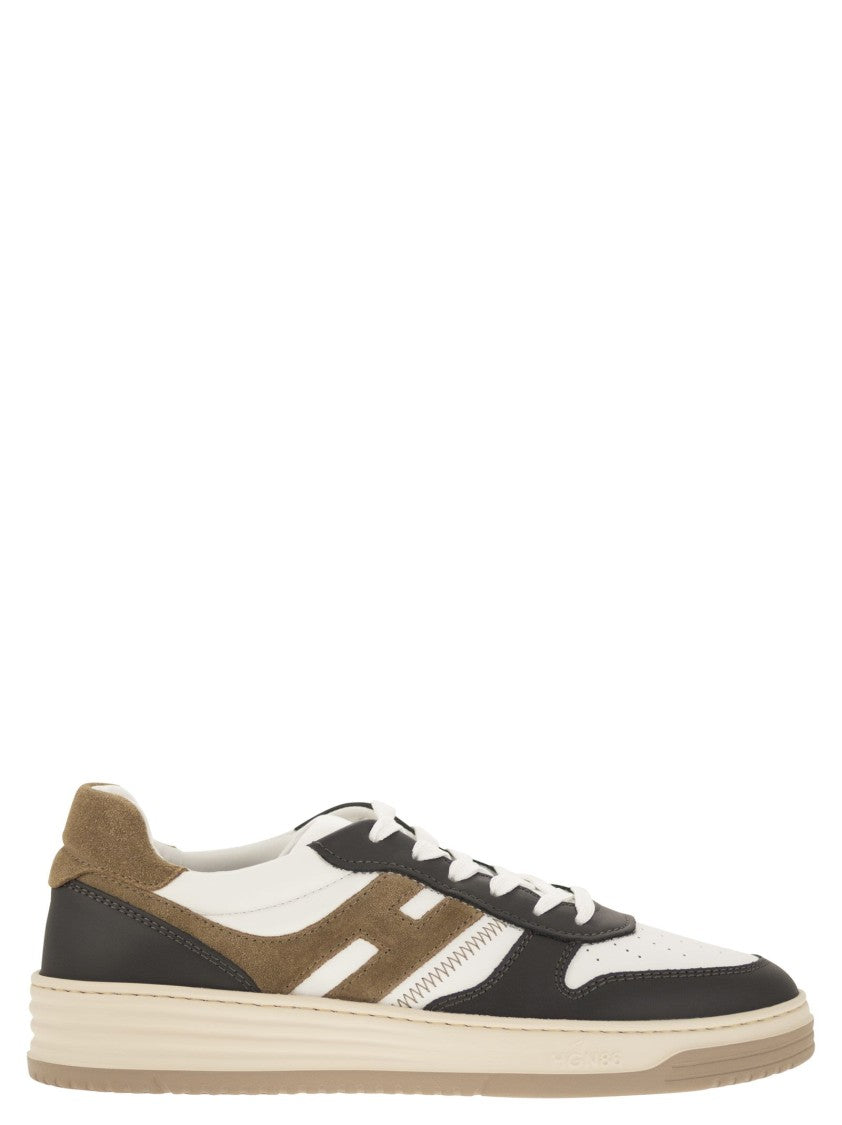 Hogan H630 - Leather Lace-Up Trainers