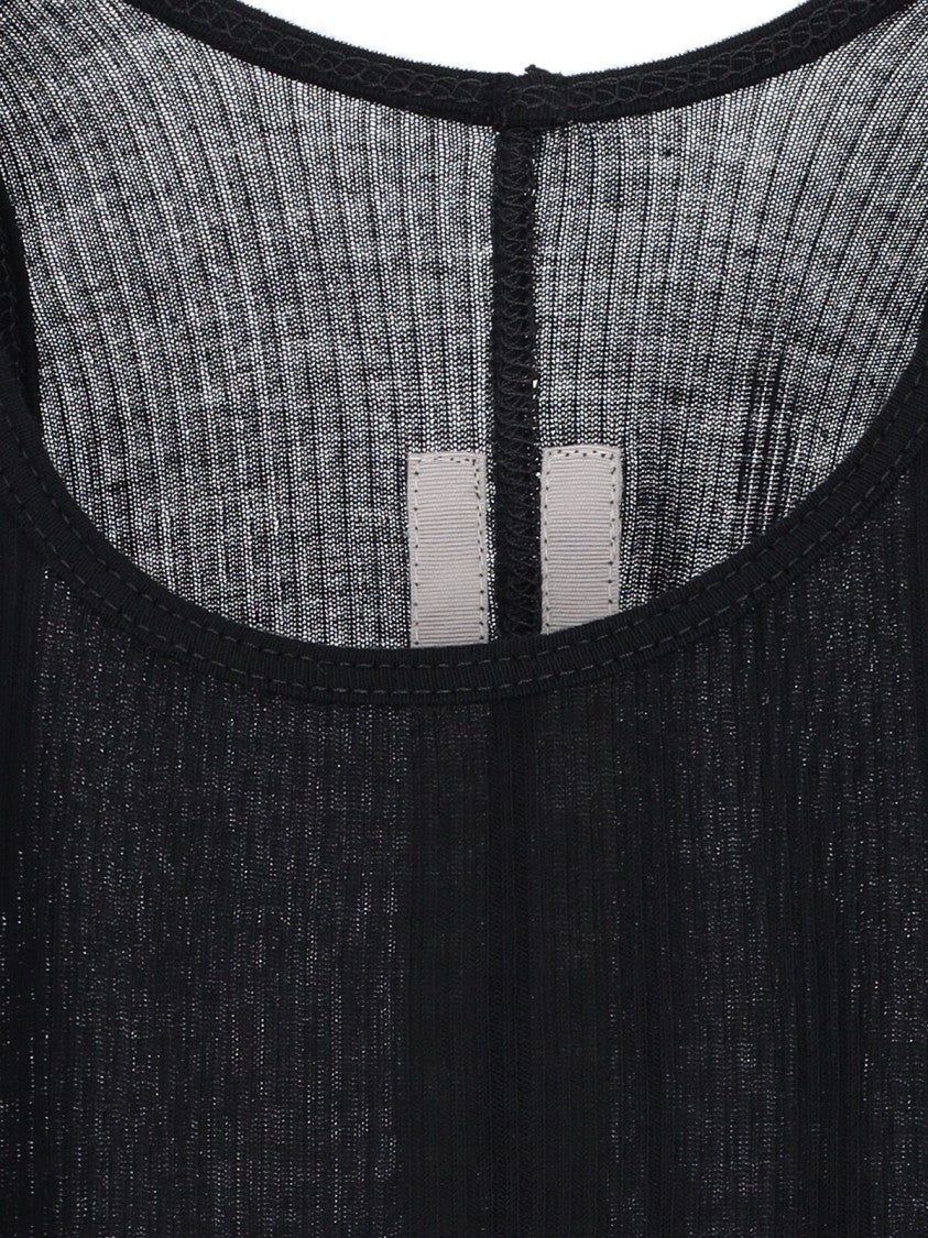 Rick Owens Ribbed Tank Top – Black