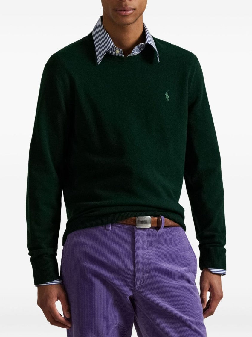 Polo Ralph Lauren Classic Crewneck Sweater In Deep Green