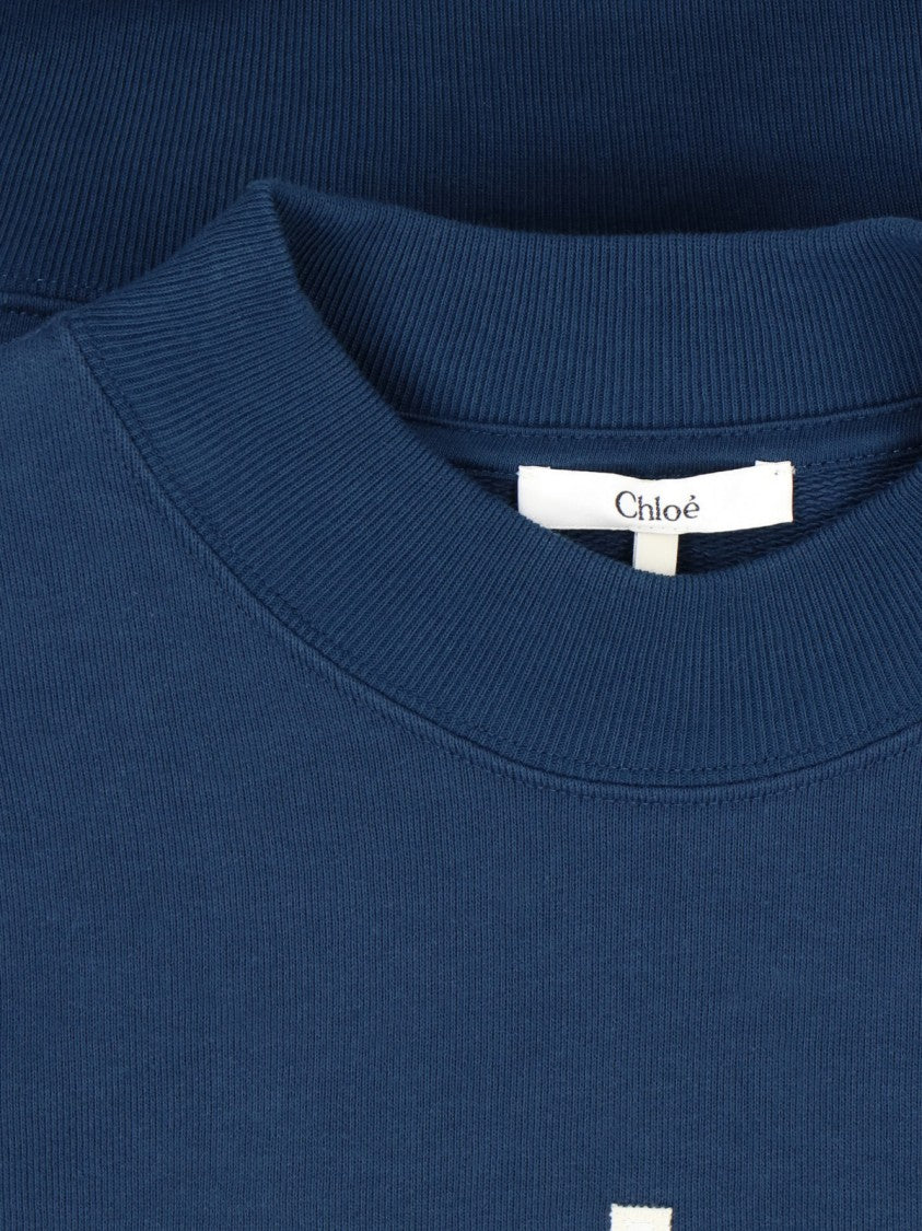 Chloé "Paris" Crewneck Sweatshirt – Navy