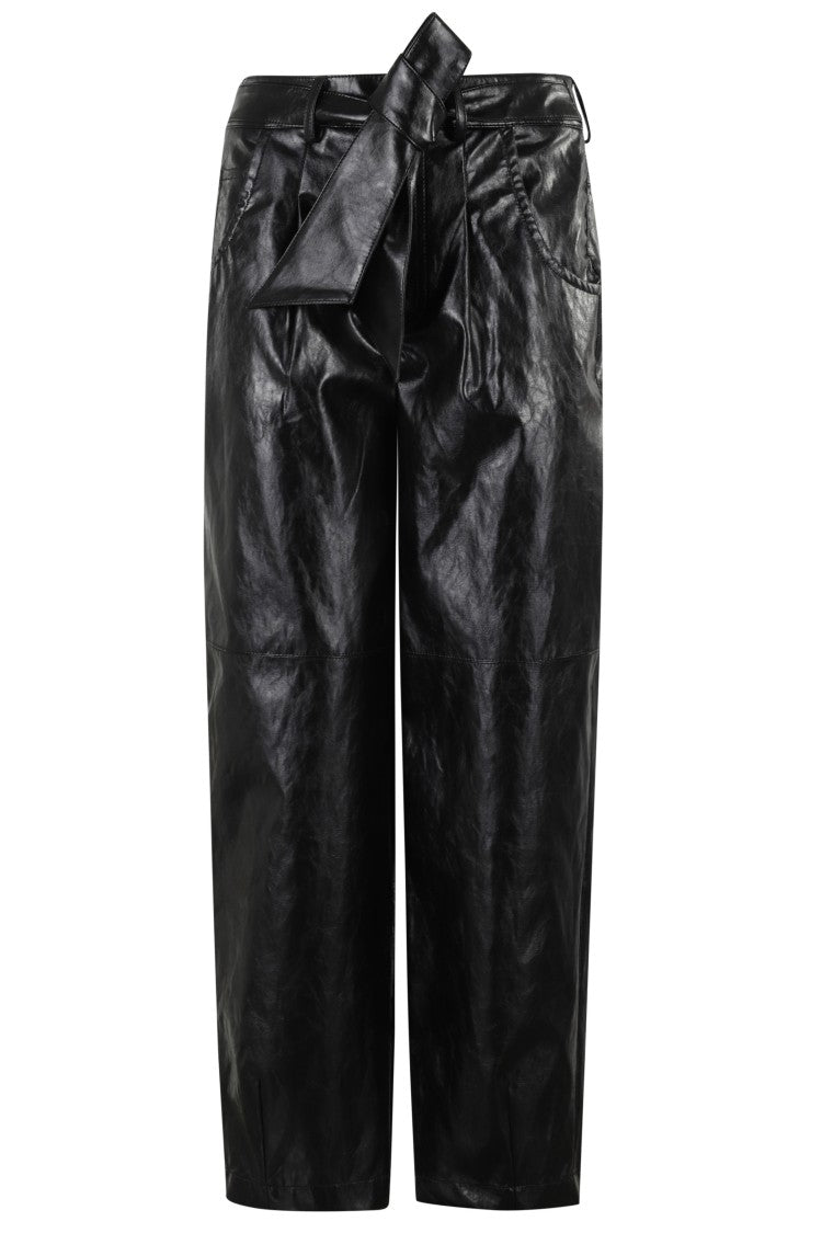 Federica Tosi Metallic Leather Balloon Pants