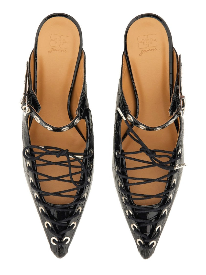 Ganni Pointed Toe Mules