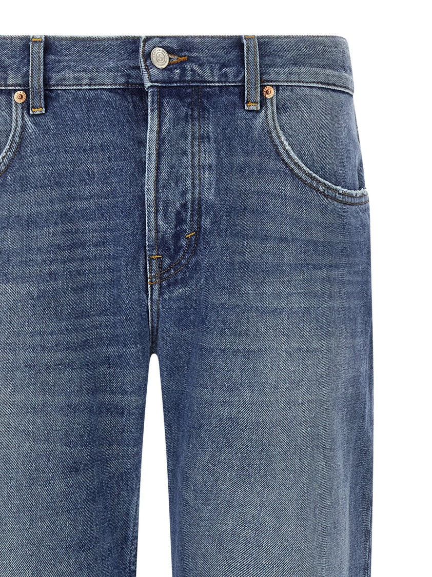 Department Five Straight Leg Stonewashed Denim Jeans With Classic Fit