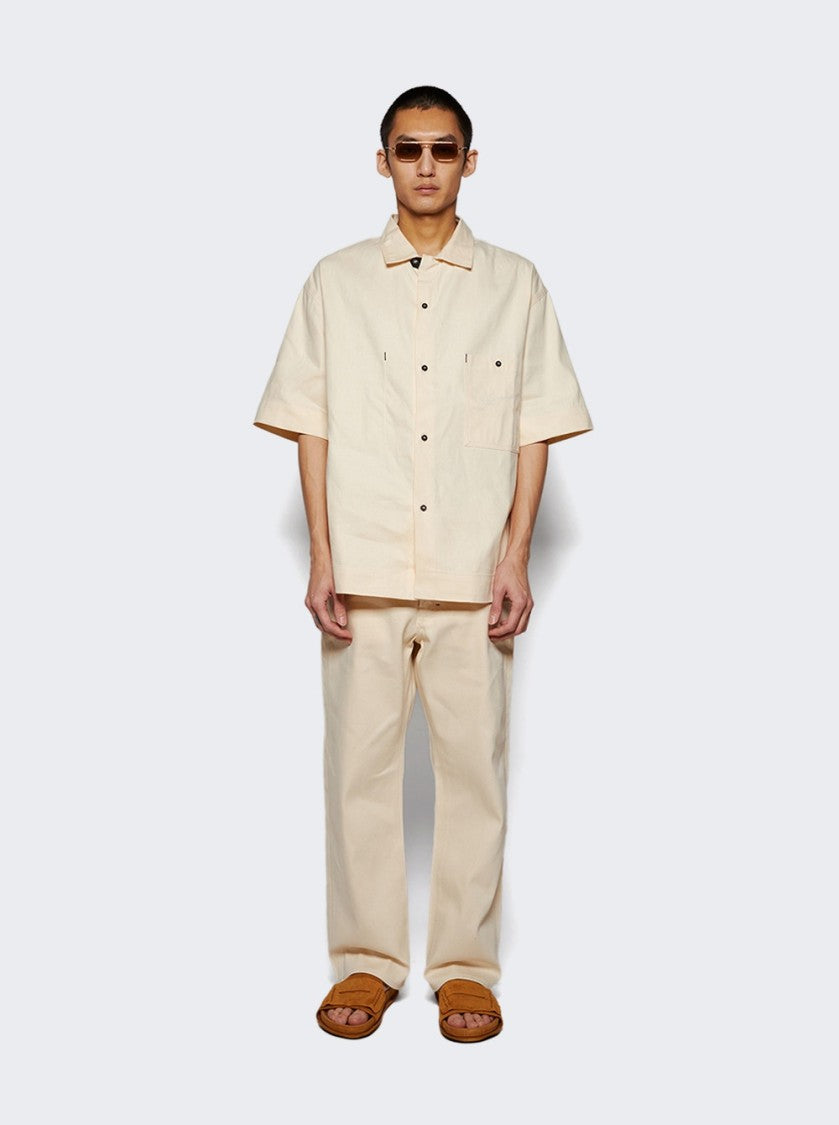 Jacquemus Le De-Nîmes Venice Jeans Off White