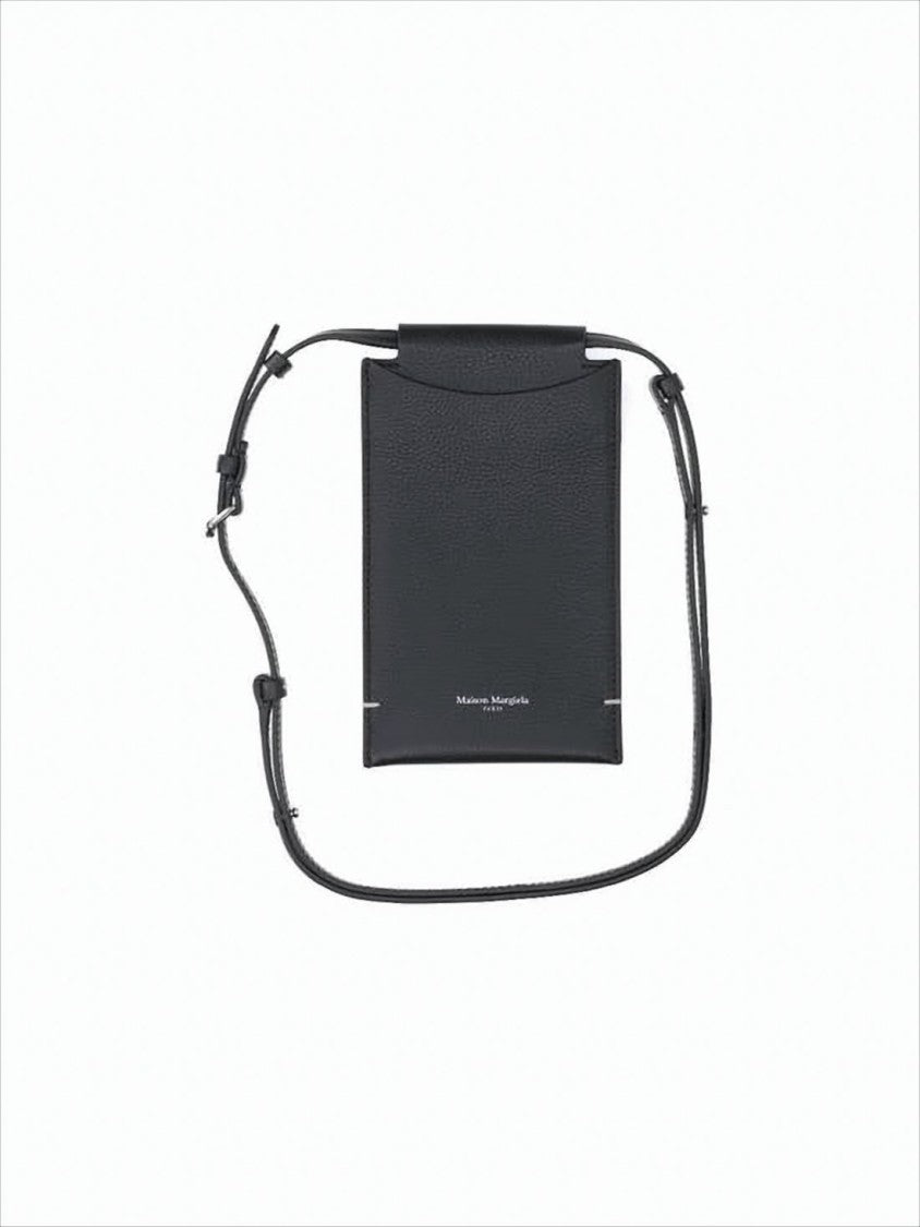 Maison Margiela Textured Calf Leather Crossbody Bag With Signature Four Stitches