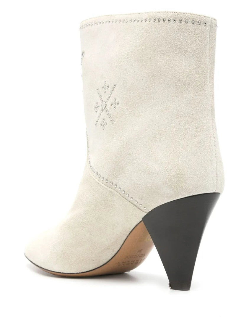 Isabel Marant Ecru 75Mm Loline Boots