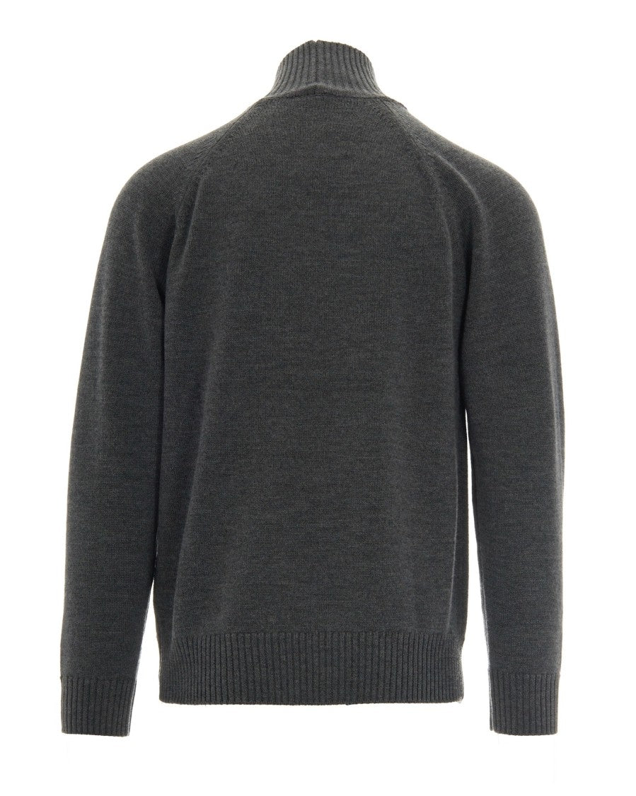 Paolo Pecora Grey High Neck Sweater