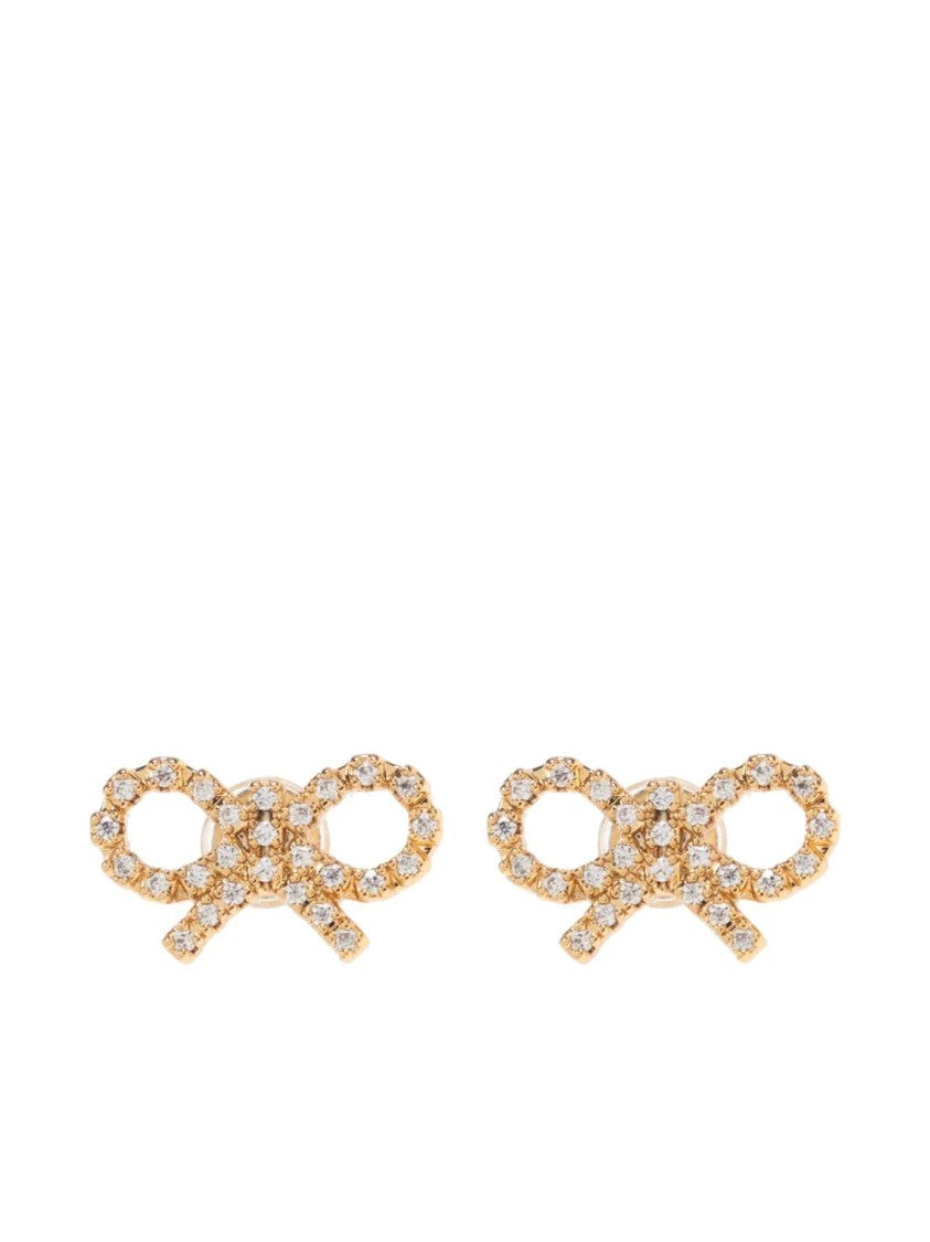 Self-Portrait Micro Bow-Shaped Earrings