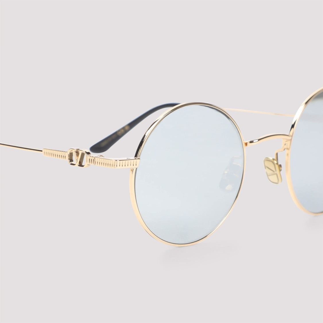 Valentino Garavani Round Frame Sunglasses With Metal And Acetate Detailing