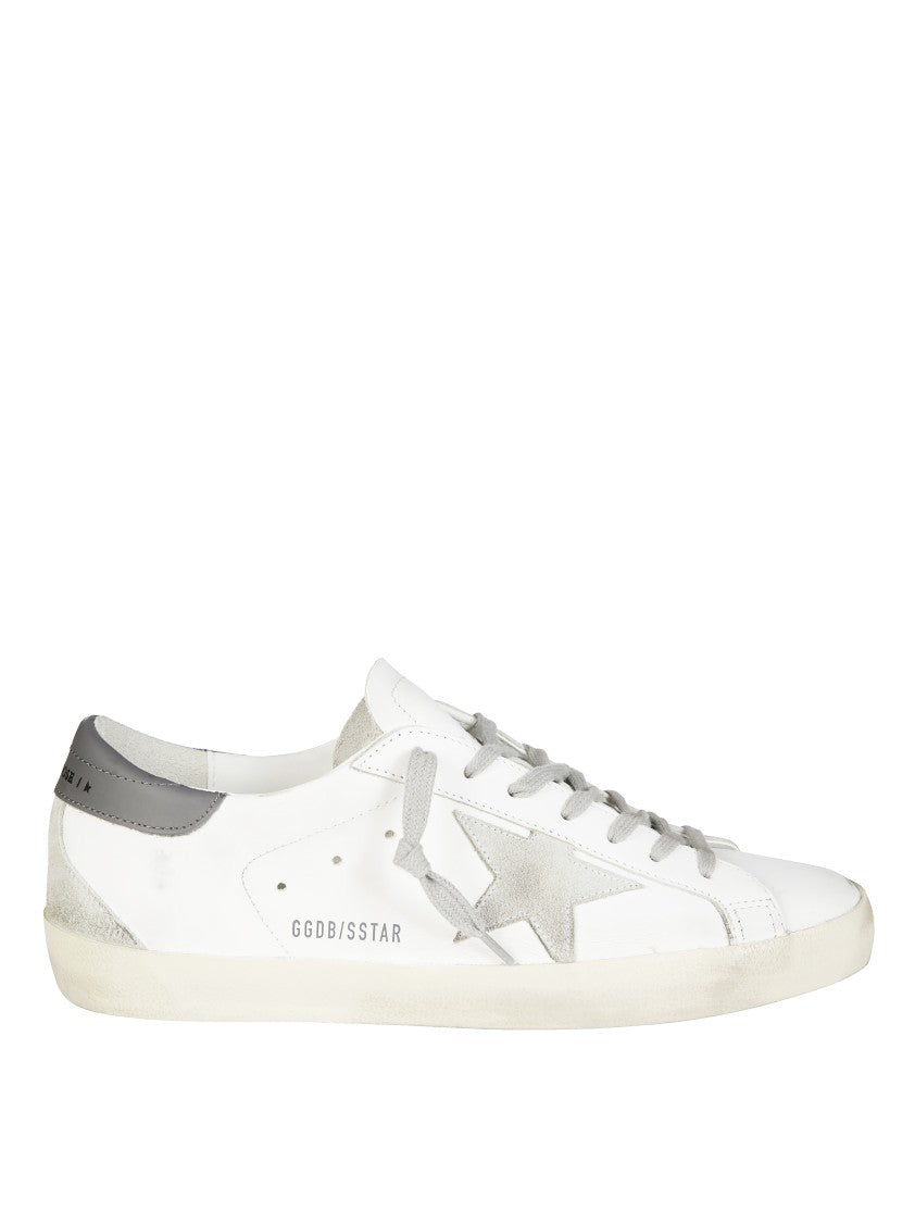 Golden Goose Superstar Leather And Heel Suede Star Sneakers