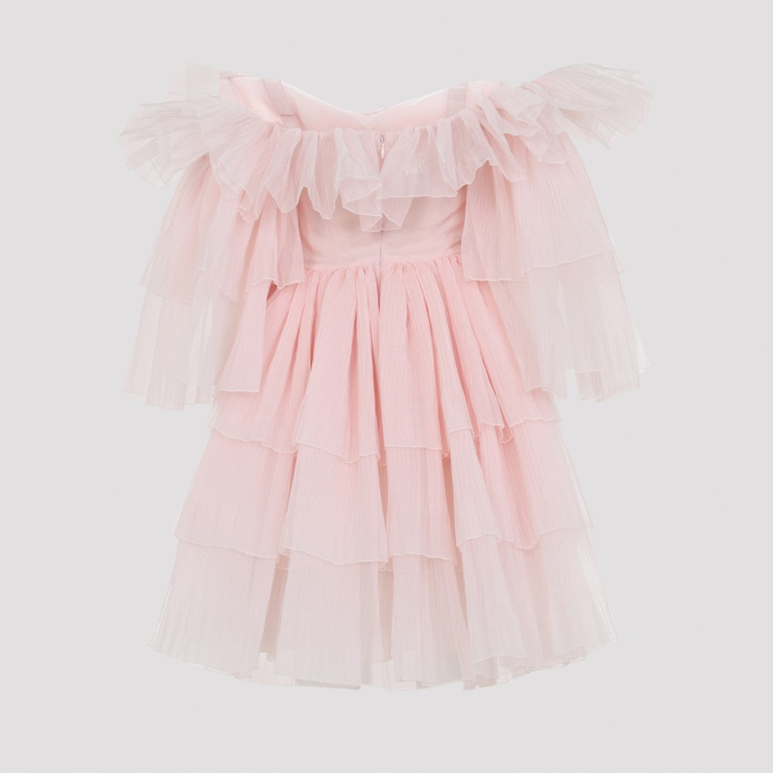 Giambattista Valli Ruffled Off-The-Shoulder Silk Dress