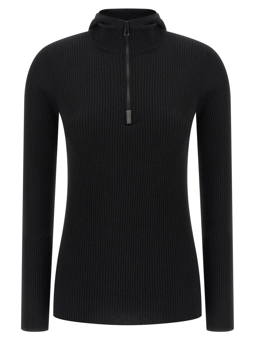 Brunello Cucinelli Monile Hooded Sweater